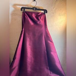 Ralph Lauren 100% silk formal strapless gown feminine classic silk evening party